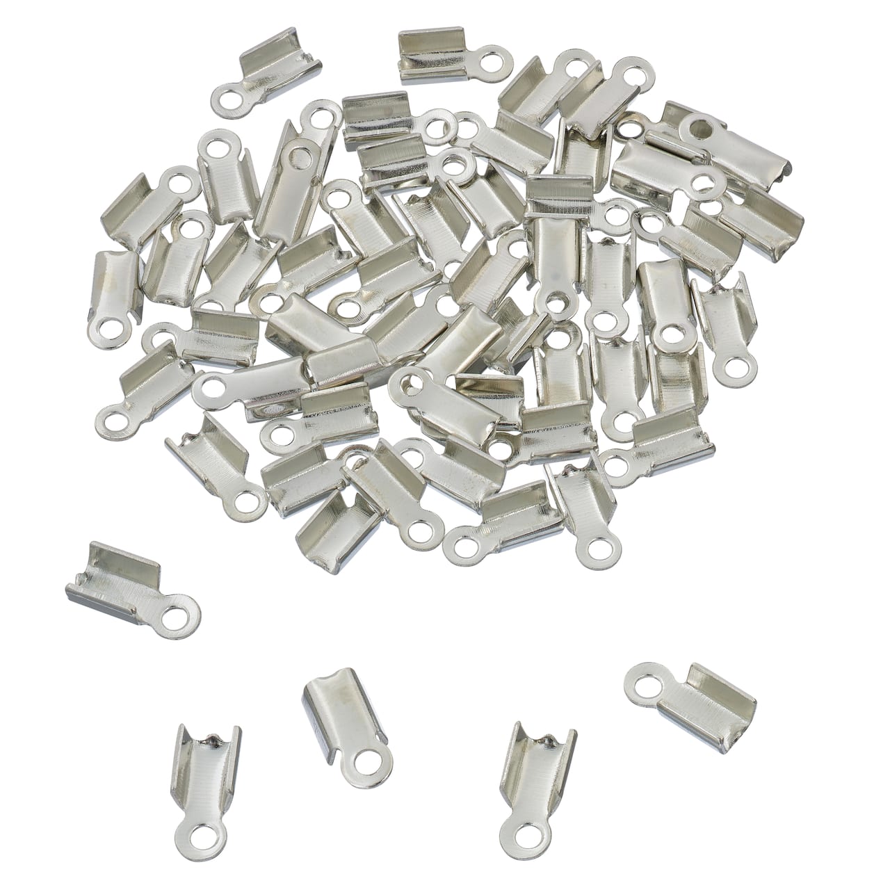 10mm Rhodium Crimps with Loop by Bead Landing™